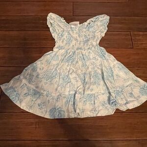 Bonnie Jean Blue and White Ruffled Tiered Sundress